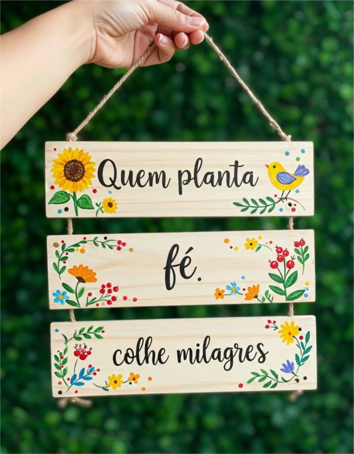 Placa 3 Partes - Quem Planta fé - Imagem 1
