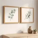 Kit 2 Quadro 20×20 - Plantas Minimalistas