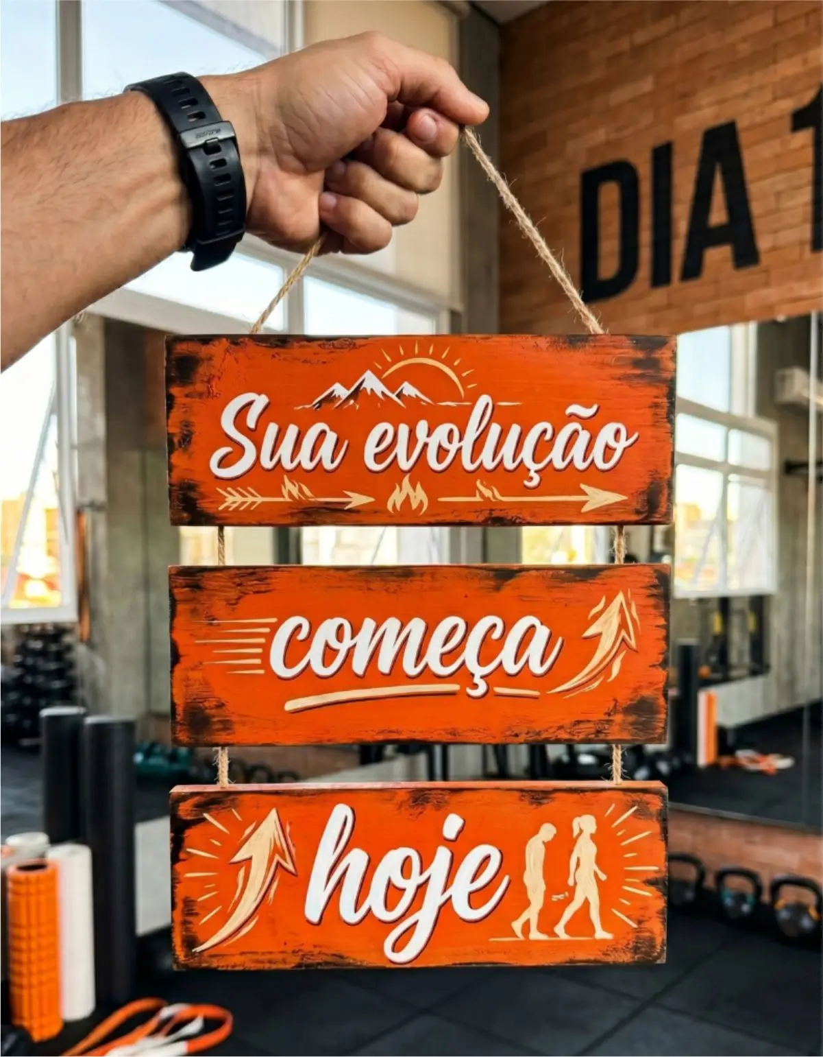 Placa 3 Partes - Sua evolução começa Hoje - Imagem 1