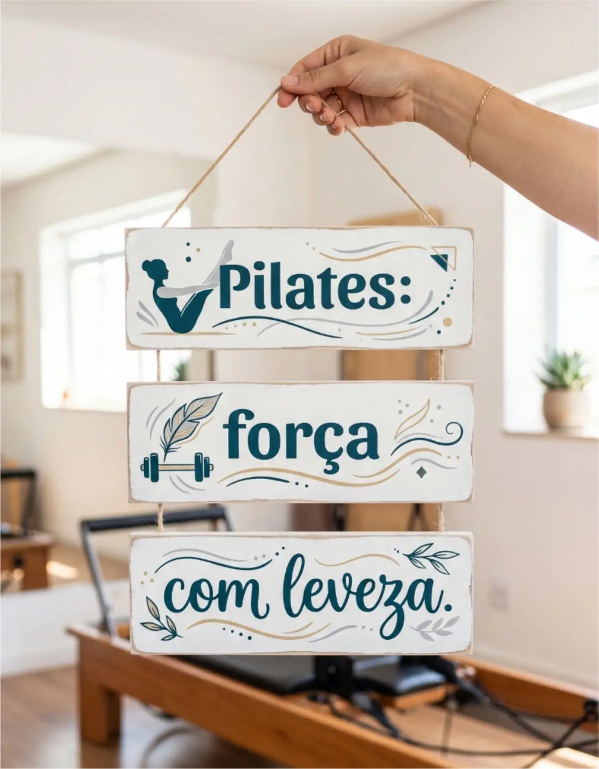 Placa 3 Partes - Pilatas e Força - Imagem 1