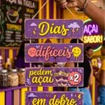Placa 4 Partes - Açai em Dobro!