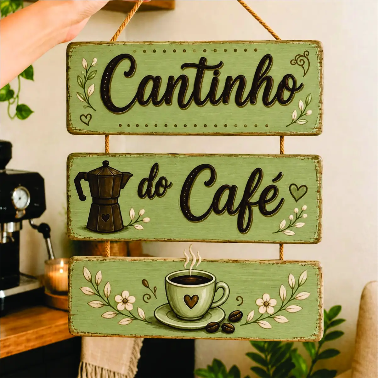 DN26 Placa 3 Partes - Cantinho do Café - Imagem 1