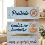Placa 3 Partes - Proibido Cantar