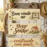 Placa 3 Partes - Bem vindo ao nosso Sonho