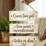 Placa 3 Partes - Quem tem pet