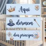 Placa 3 Partes - Aqui dormem dois principes