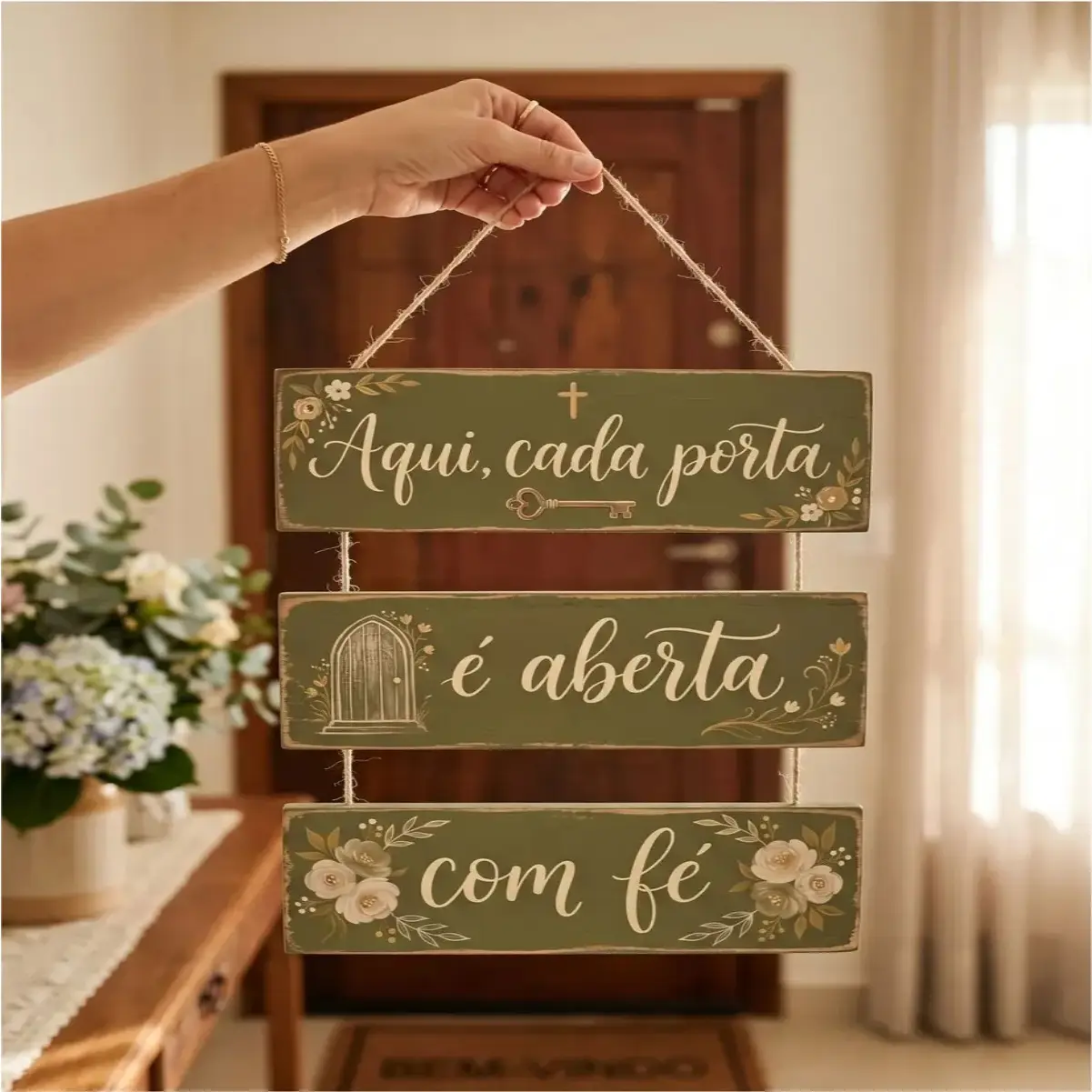 Placa 3 Partes - Aqui - cada porta é aberta - Imagem 1