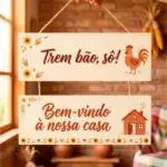 Placa 2 Partes - Trem bão sô