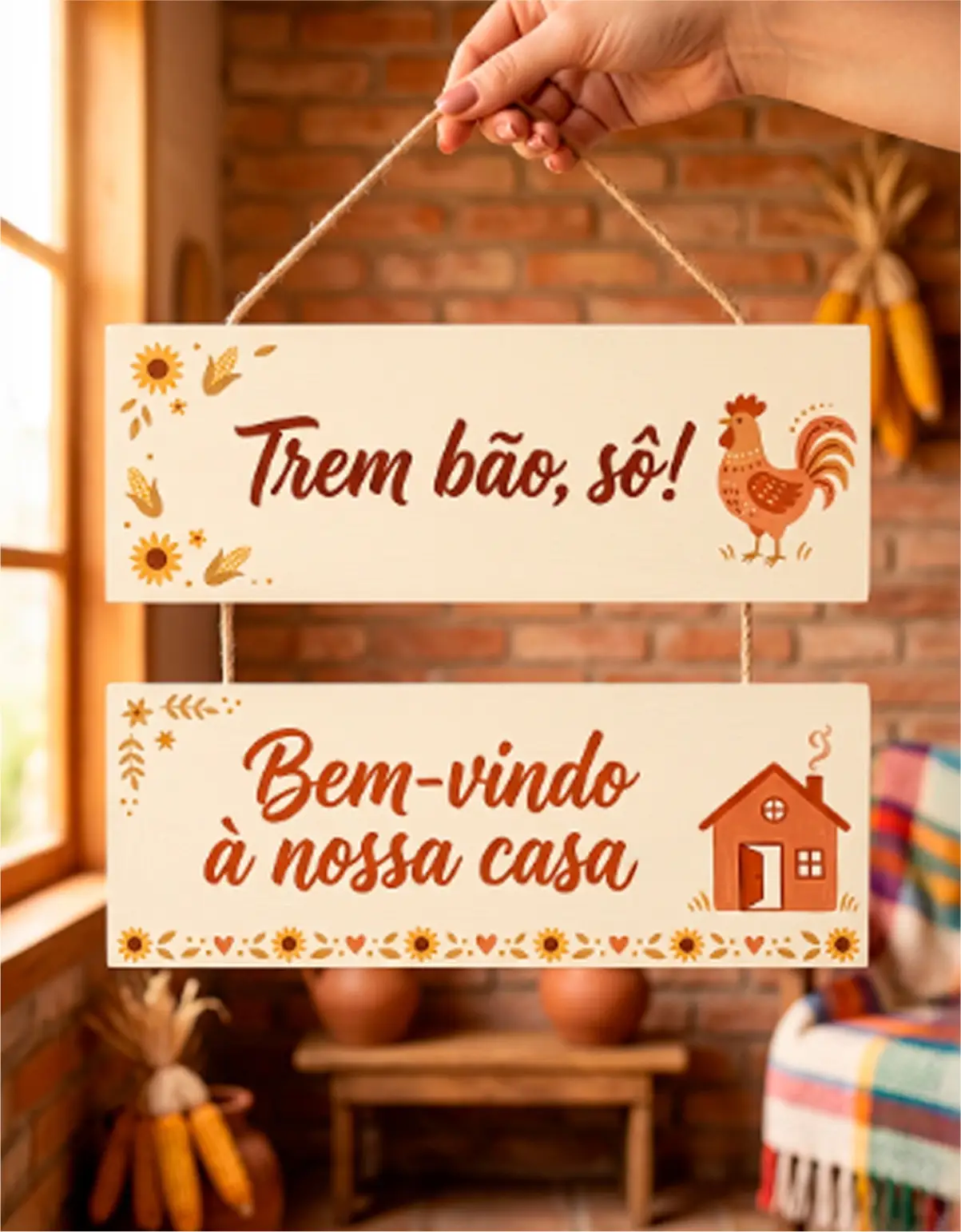 Placa 2 Partes - Trem bão sô - Imagem 1