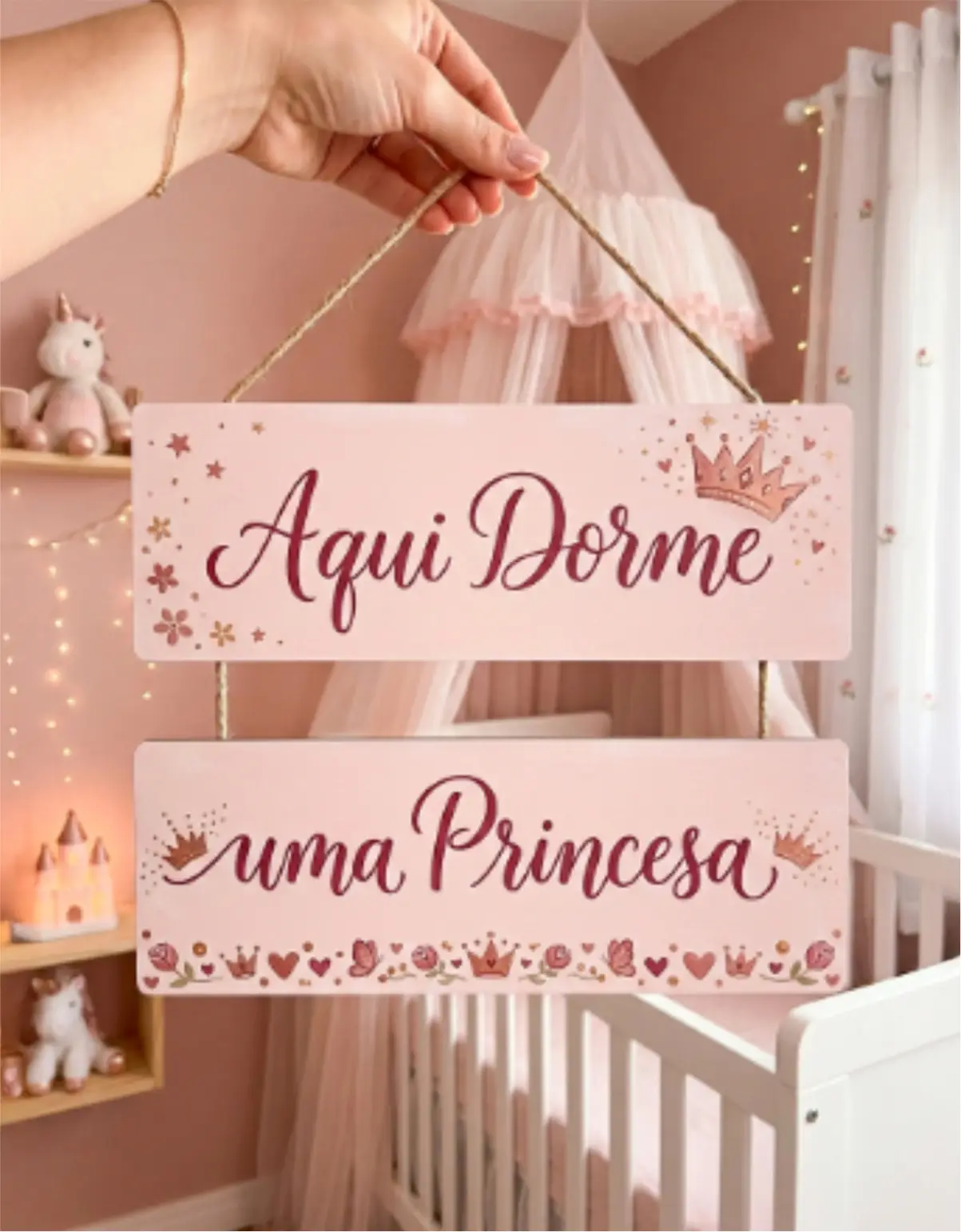 Placa 2 Partes - Aqui dorme - Imagem 1