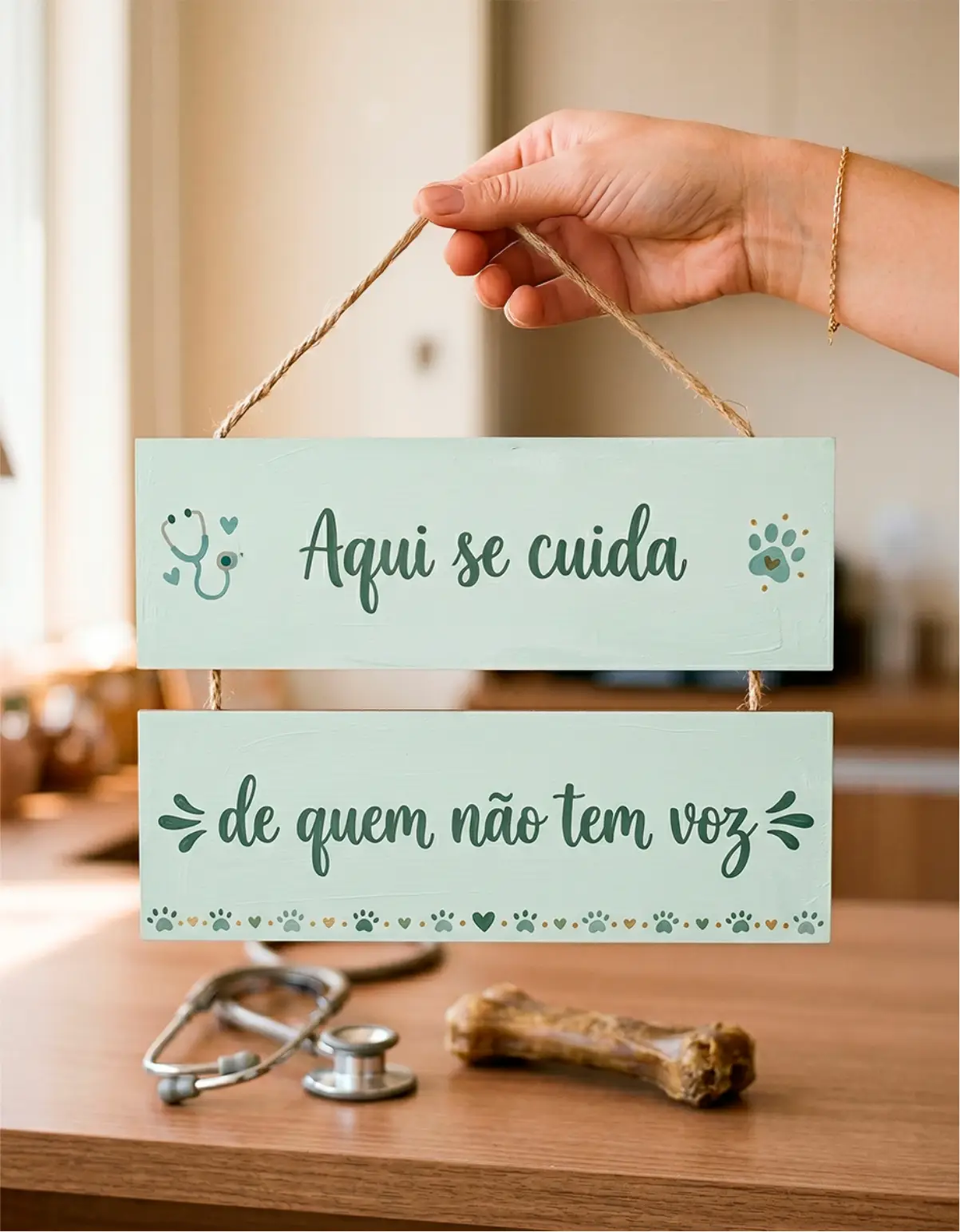 WV52 Placa 2 Partes - Aqui se cuida - Imagem 1