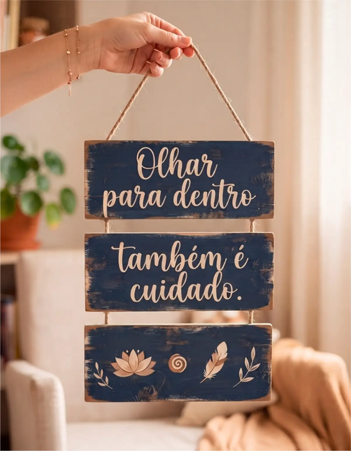 Placa 3 Partes - Olhar para dentro - Imagem 1