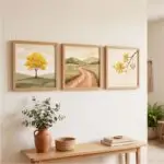 Kit 3 Quadro 20x20 - Arvore amarela