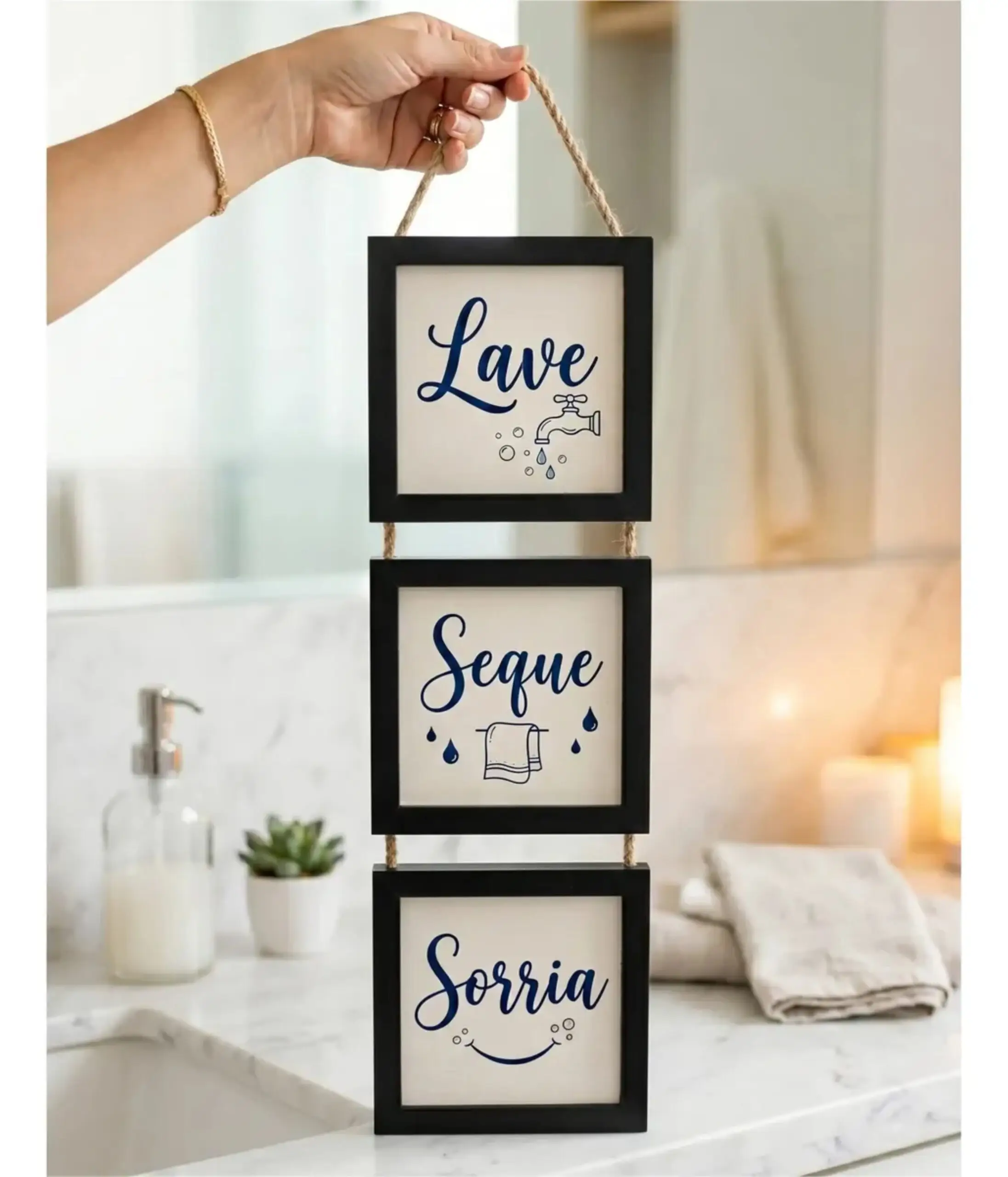 may 62 Trio Cordinhas - Lave Seque Sorria - Imagem 1