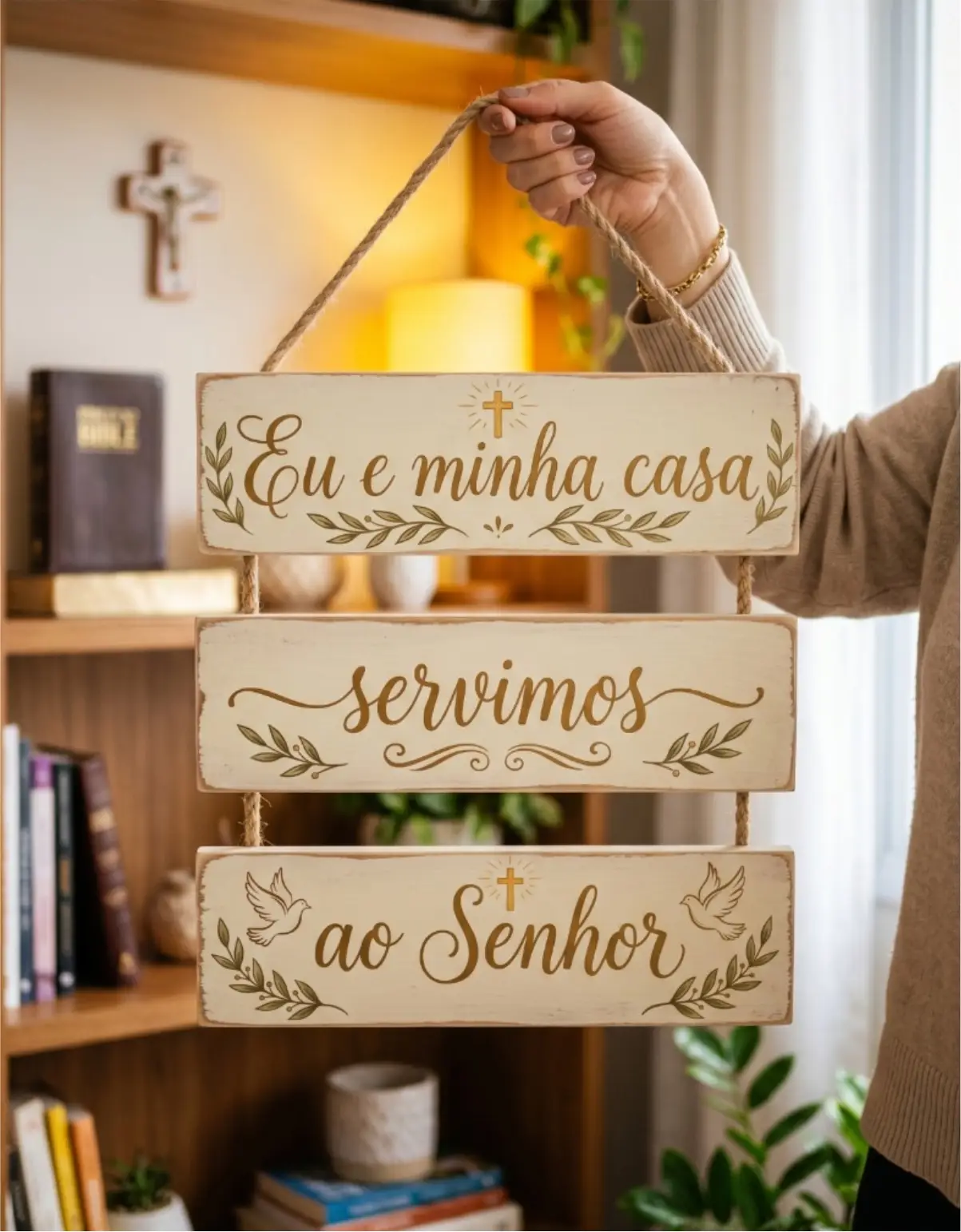 Placa 3 Partes - Eu e minha casa - Imagem 1