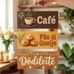 Placa 3 Partes - Pão de Queijo