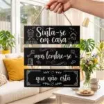 Placa 3 Partes - Sinta-se em casa