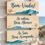 Placa 3 Partes - Bem Vindos - MAR