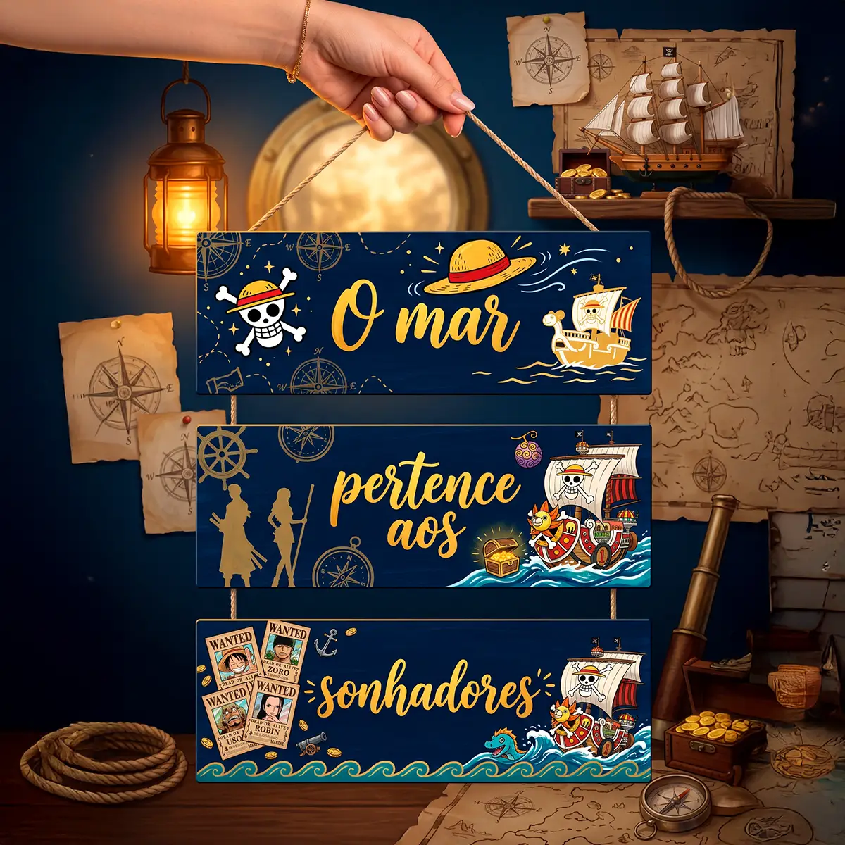 Placa 3 Partes - O Mar pertence aos sonhadores - Imagem 1