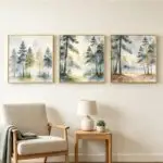 Kit 3 Quadro 20x20 - Trio floresta